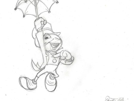 Jiminy Cricket Original Production Drawing #111 Cheap