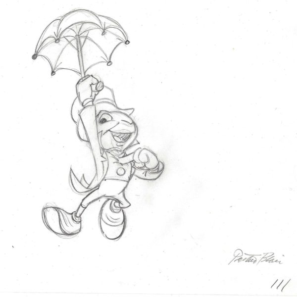 Jiminy Cricket Original Production Drawing #111 Cheap