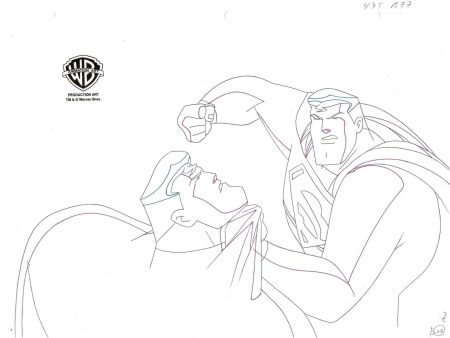 Justice League Unlimited Original Production Drawing: Superman, Justice Lord Superman Hot on Sale