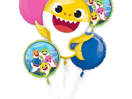 Baby Shark Balloon Bouquet 5pcs Fashion