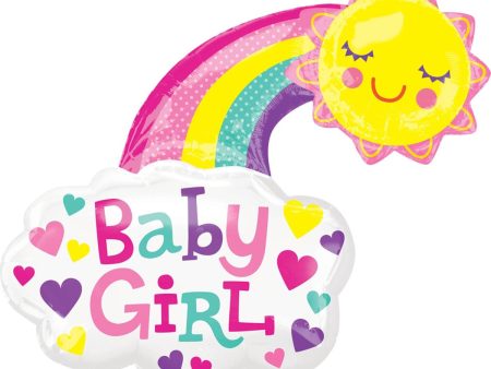 Baby Girl Bright Sun SuperShape Foil Balloon For Discount