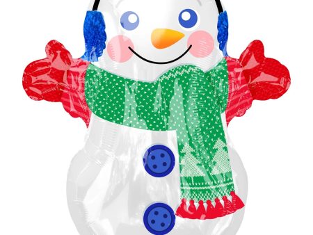 Adorable Snowman Standard Shape Balloon 45x53cm Cheap